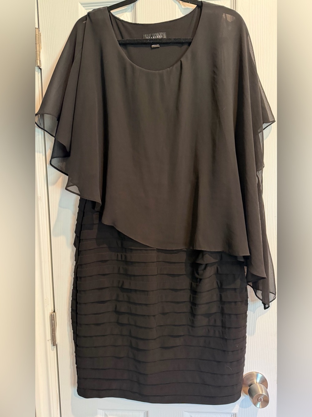 Scarlett Elegant Black Layered Cocktail Dress